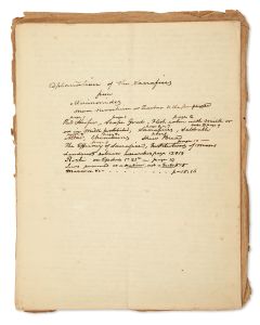 Mordecai, Jacob (1762-1838). Autograph Manuscript in English (and some Hebrew) entitled: “Explanations of the Sacrifices from Maimonides More Nevochim or Teacher to the Perplexed.”