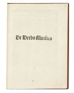 Liber de verbo mirifico.