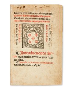 Introductiones Artis Grammatice Hebraice.