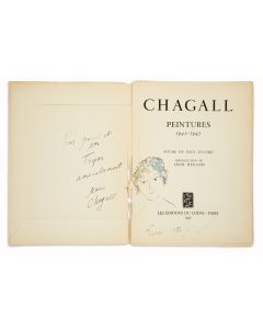 <<Chagall, Marc>>. Peintures 1942-1945. Introduction by Paul Eluard, with a poem by Leon Degand.