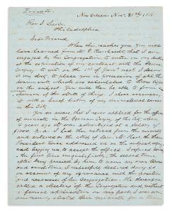 Gutheim, James K. (1817-86). Two Autograph Letters Signed, each written to <<Isaac Leeser>>, in English and Hebrew.