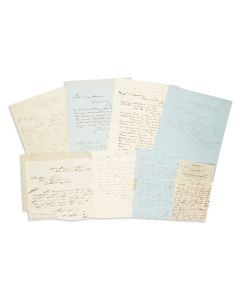 Group of Twenty-two Autograph Letters Signed, all written to <<Isaac Leeser.>> All letters concern matters relating to Leeser’s periodical “The Occident.”