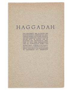 Haggadah. Das Fragment der Altesten mit Illustrationen Gedruckten Haggadah.