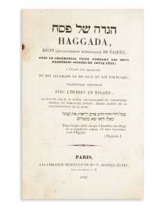Group of Eight Paris, 19th-century editions. Each in Hebrew with translation into French. Most illustrated.
