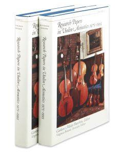 Research Papers in Violin Acoustics 1975-1993, two volumes, Woodbury, 1997.