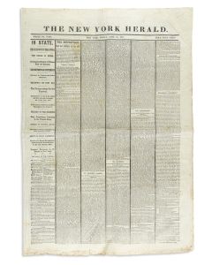 (Newspaper). The New York Herald. Main headline: “In State. The Dead Body in the Capitol.”
