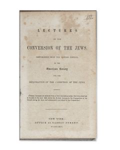 James C. Burns, H.F. Burder, J.S. Stamp. Lectures on the Conversion of the Jews.