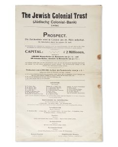 The Jewish Colonial Trust (Jüdische Colonial-Bank) Limited Prospectus.