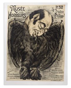 Musée des Horreurs. Number 32 (of 51) by V. Lenepveu. Lithographed poster, multi-colored tones.
