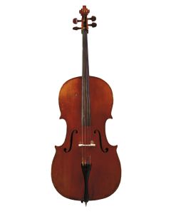 C. 1925, labeled, “… STRADIVARIUS…”, length of two-piece back 75 cm.