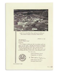 Famous Recipes for Jewish Housewives. Presented by The Rumford Company.