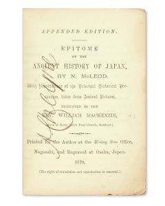N. McLeod. Japan and the Lost Tribes of Israel (cover title). Epitome of the Ancient History of Japan.