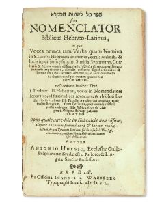 Sepher Kol Leshonot Hamikra sive - Nomenclator Biblicus Hebraeo-Latinus.