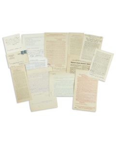 Archive of c. 54 Bundist documents. Manuscript, printed, and mimeographed. Written in Yiddish and Russian.