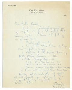 (American-Israeli rabbi and ultra-nationalist politician, 1932-90). Autograph Letter Signed, written in English on letterhead, to Rabbi Reichel.