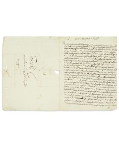 Autograph Letter Signed, written to his uncle, Rabbi Salomon Michel Jona of Turin, <<along with his autograph reply.>>