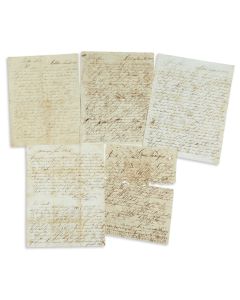 Group of seven <<Autograph Letters >>from immigrants to the United States, written to their families back home in Germany.