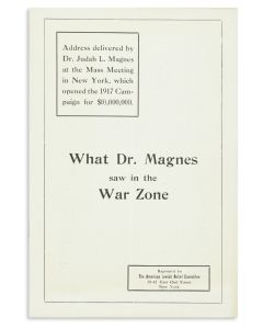(American Jewish Joint Distribution Committee). What Dr. Magnes Saw in the War Zone.