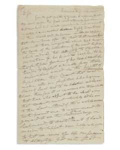 Autograph Letter Signed “An Unknown Friend.” Urging a strengthening of Jewish observance and unity as a peaceful resolution to a communal controversy.