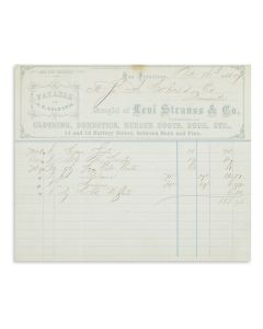 Levi Strauss & Co. Bill of Sale.