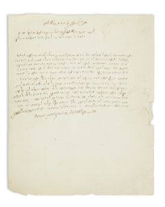 (Outstanding Posek in Poland, 1808-75). Autograph Letter Signed, written in Hebrew to R. Ya’akov Shlomo Heilprin of Premishlan.