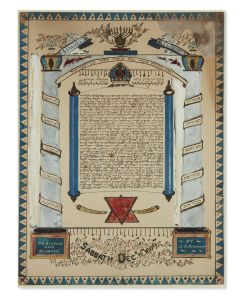 Bar Mitzvah Plaque. The Torah portion of Miketz, read on Sabbath, Dec. 11th, 1909.