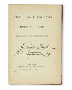 Heinrich Heine. Poems and Ballads. Translated by <<Emma Lazarus. >>