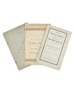 Group of three American pamphlets relating to Sir Moses Montefiore: