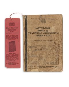 Latvijas 1940. g. Telefona Abonentu Saraksts [“Telephone Subscriber List in Latvia.”]