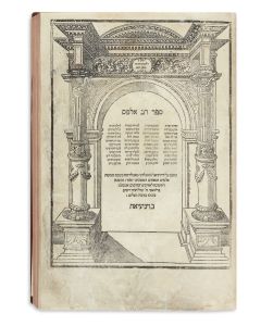 <<(RI’F).>> Sepher Halachoth Rav Alfas [Rabbinic code]. With Mordechai and commentaries.