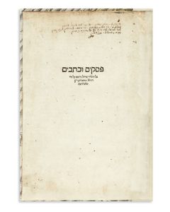 Terumath Hadeshen. ff. (132). <<* AND:>> Pesakim U’Kethavim. ff. (53). Two volumes.
