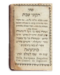 Seder Tikunei Shabbath [prayers rites and hymns for the Sabbath].