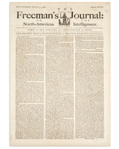 <<(SALOMON, HAYM).>> The Freeman’s Journal, or, The North American Intelligencer.