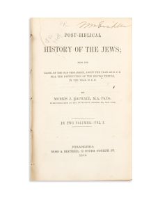 Raphall, Morris J. Post-Biblical History of the Jews.