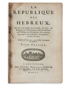 <<Cunaeus, Petrus.>> La Republique des Hebreux. Edited and translated by Willem Goeree.
