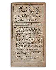 <<Wells, Edward.>> An Historical Geography of the Old Testament.