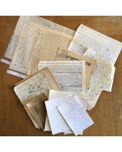 Collection of Letters, Manuscripts and Documents with Torah and stories pertaining to Grand-Rebbe Aharon Rokeach of Belz (1880-1957).
