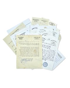 Group of c. 20 Autograph Letters Signed Letters, all late 20th-century Chassidic leaders.
