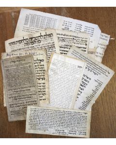 Group of c. 20 Hebrew manuscript prayers and incantations for various occasions.