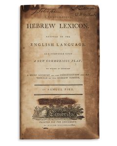 <<Samuel Pike.>> A Compendious Hebrew Lexicon. Adapted to the English Language.