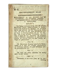 <<(Surinam).>> Gouvernements Blad No. 2 [“Regulations for the Governance of Surinam.”]
