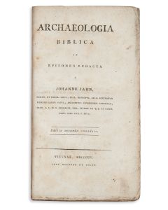 Johanne Jahn. Archaeologia Biblica In epitomen redacta.