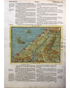 The Holy Land, Colored Woodcut Map.