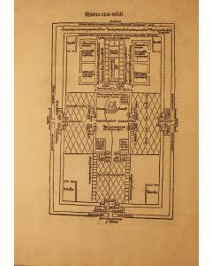 Plan of Solomon’s Temple. Woodcut map.