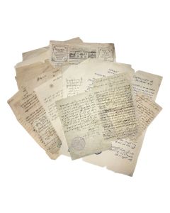 Collection of c. 43 Autograph / Typed Letters and other Documents. Primarily related to the Old Yishuv during Mandate times.