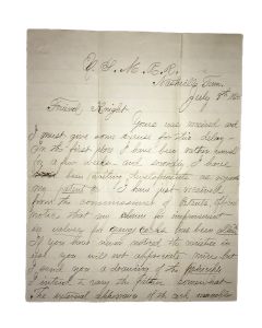 <<(Civil War/ Antisemitica).>> Autograph Letter Signed by Edward A. Walker written to George W. Knight.