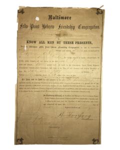 Samuel Weinberg of Maryland. Three documents. Three pages. 1848, 1857, 1881.