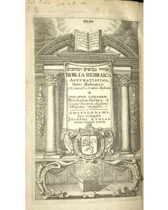 Biblia Hebraica. Edited and with an introduction in Latin by Johannes Leusden.