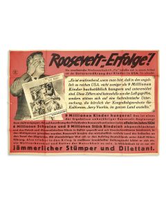 Roosevelt Erfolge [“Roosevelt’s Achievements.”] Nazi propaganda poster.