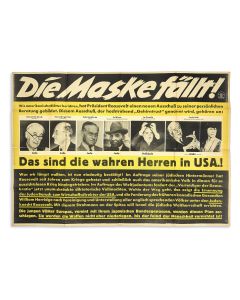 Die Maske Fällt! [“The Mask Falls!”] Nazi propaganda poster.